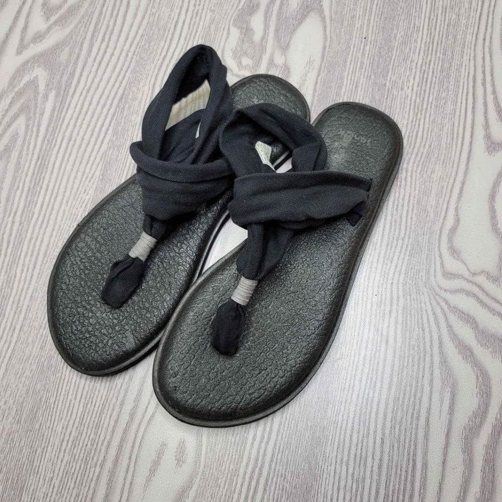 Sanuk yoga sling sandals black
